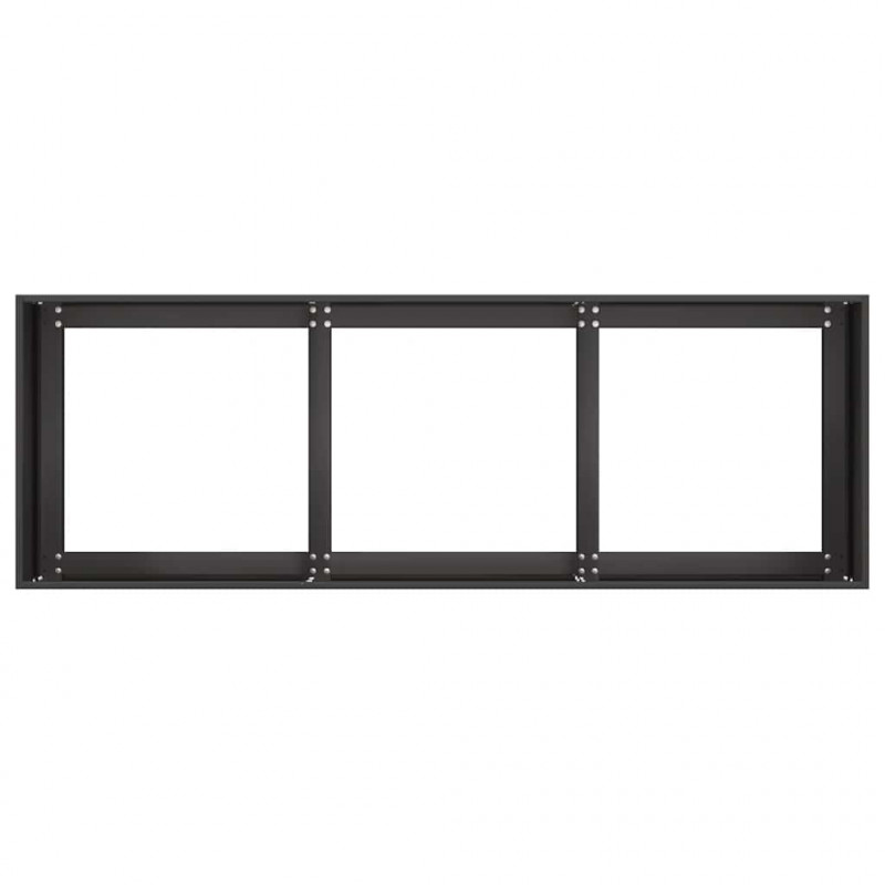 Doniczka Czarna 120x40x40 cm Stal walcowana na zimno