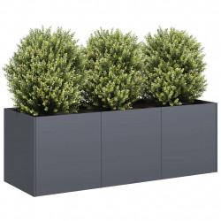 Doniczka Antracyt 120x40x40 cm Stal walcowana na zimno