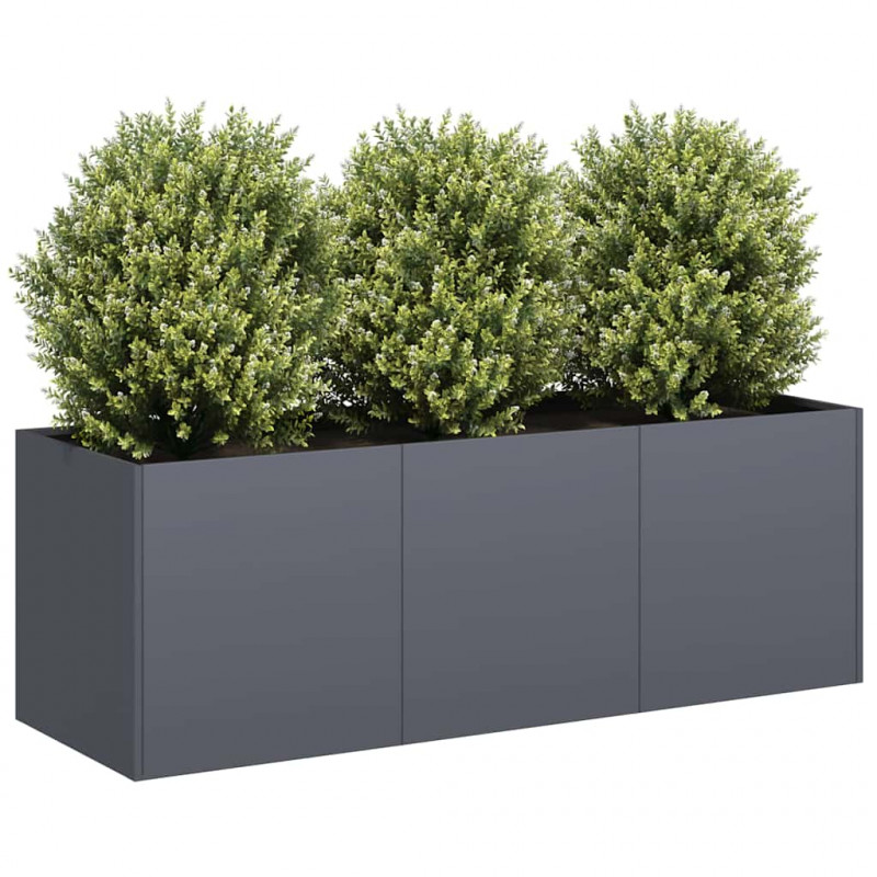 Doniczka Antracyt 120x40x40 cm Stal walcowana na zimno