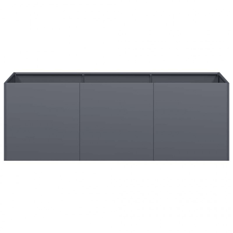 Doniczka Antracyt 120x40x40 cm Stal walcowana na zimno