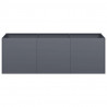 Doniczka Antracyt 120x40x40 cm Stal walcowana na zimno