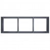 Doniczka Antracyt 120x40x40 cm Stal walcowana na zimno