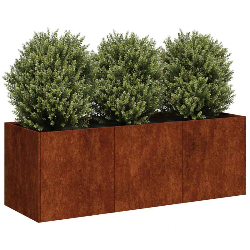 Doniczka Rusty 120x40x40 cm Stal nierdzewna