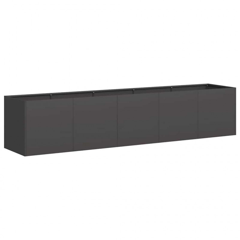 Doniczka Czarna 200x40x40 cm Stal walcowana na zimno
