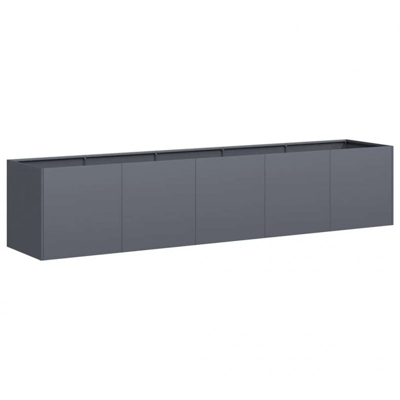 Doniczka Antracyt 200x40x40 cm Stal walcowana na zimno