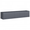 Doniczka Antracyt 200x40x40 cm Stal walcowana na zimno
