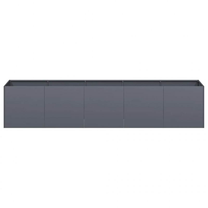Doniczka Antracyt 200x40x40 cm Stal walcowana na zimno