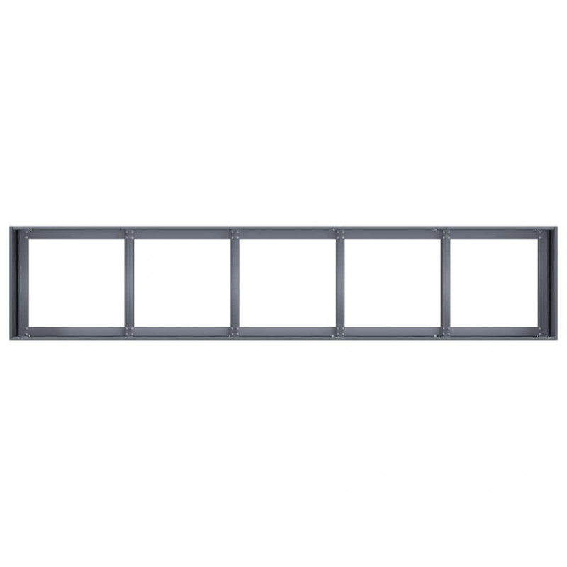 Doniczka Antracyt 200x40x40 cm Stal walcowana na zimno