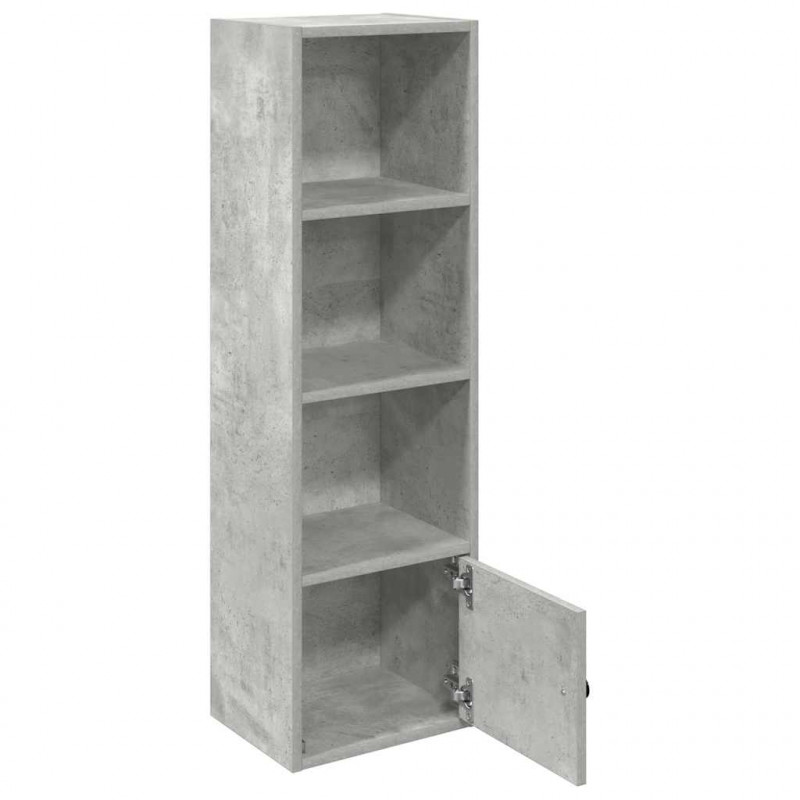 Regał, szarość betonu, 31x24x102 cm, materiał drewnopochodny