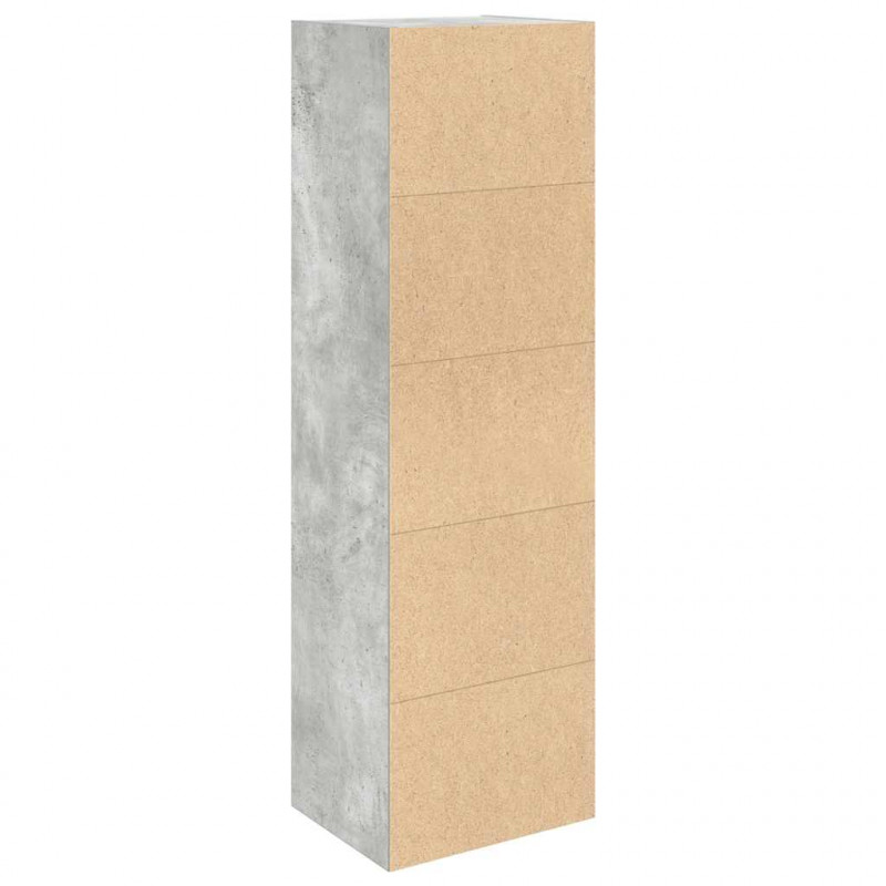 Regał, szarość betonu, 31x24x102 cm, materiał drewnopochodny