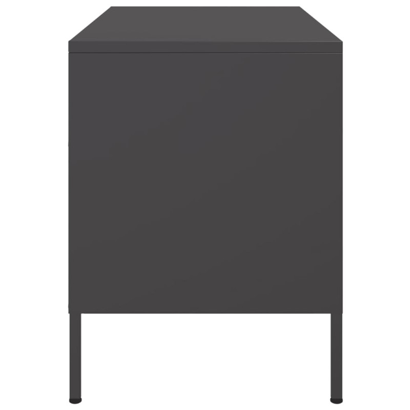 Szafka RTV, czarna, 68x39x50,5 cm, stalowa
