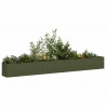 Donica, oliwkowa, 360x40x40 cm, stal walcowana na zimno