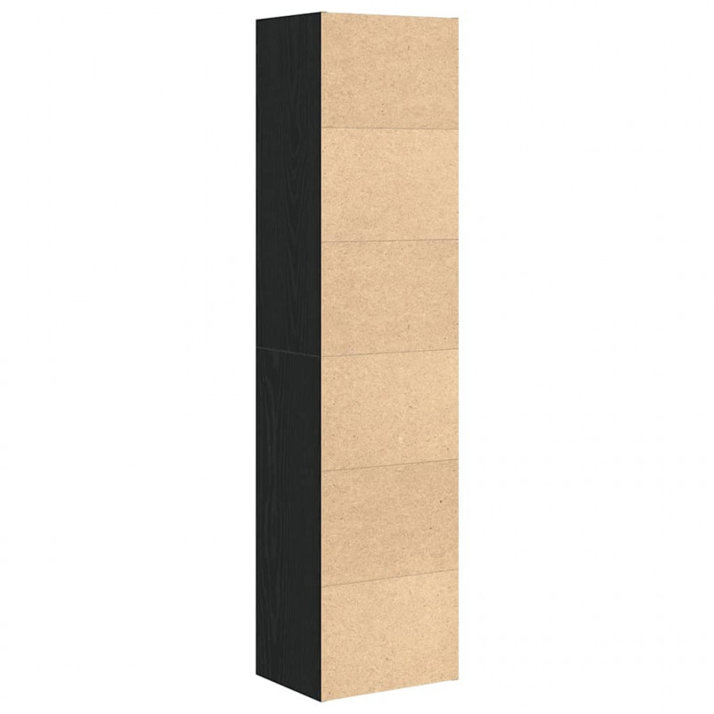 Regał, czarny, 31x24x127 cm, materiał drewnopochodny