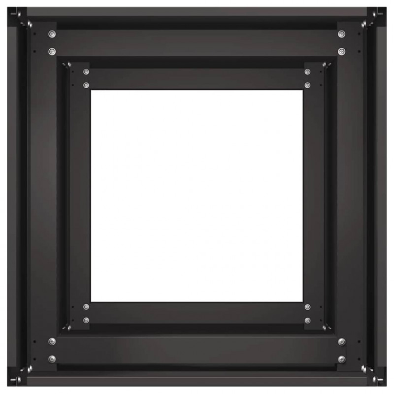 Doniczka Czarna 40x40x80 cm Stal walcowana na zimno