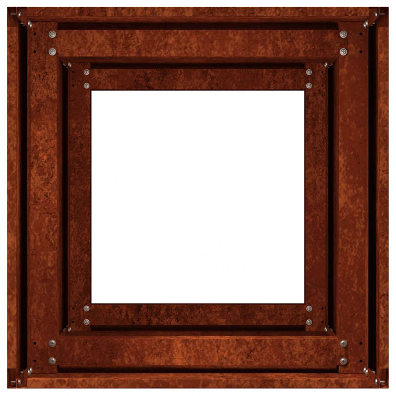 Doniczka Rusty 40x40x80 cm Stal nierdzewna
