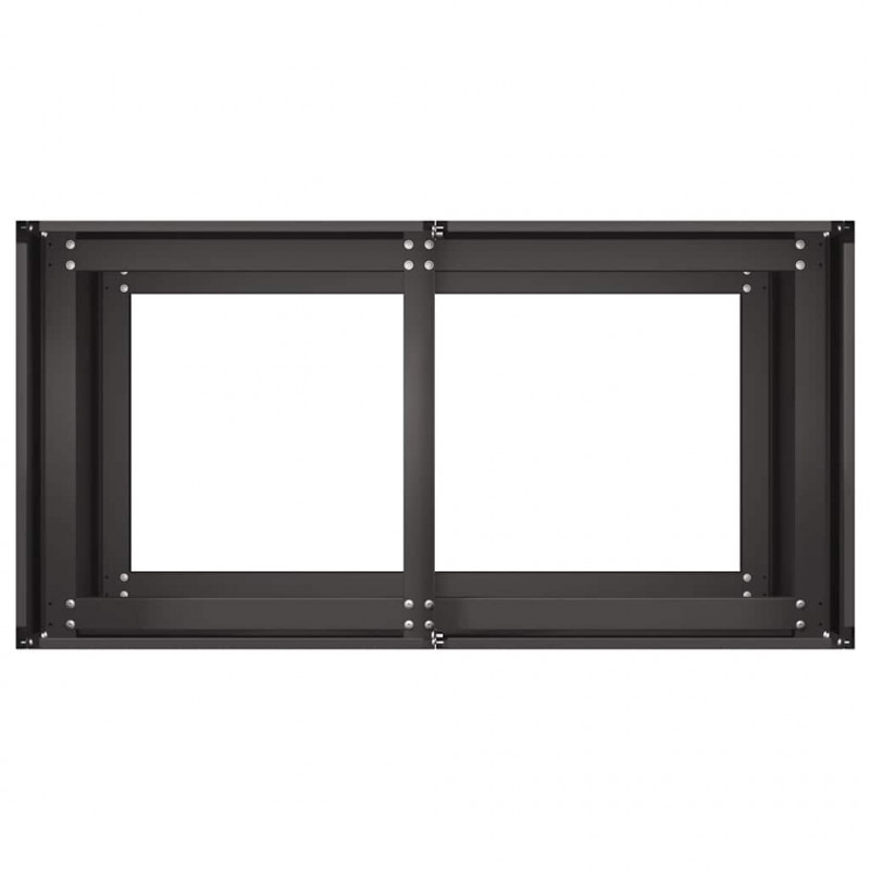 Doniczka Czarna 80x40x80 cm Stal walcowana na zimno