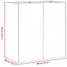 Doniczka Czarna 80x40x80 cm Stal walcowana na zimno