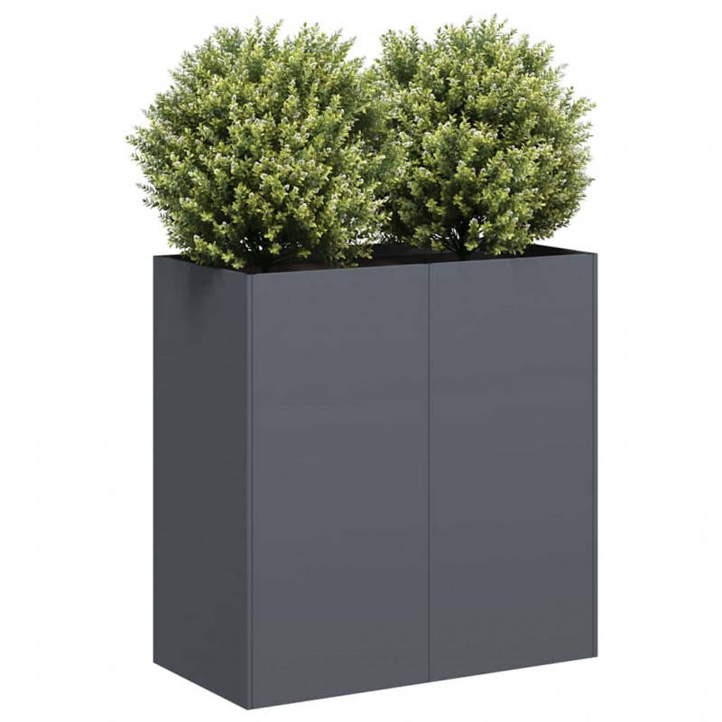 Doniczka Antracyt 80x40x80 cm Stal walcowana na zimno