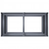 Doniczka Antracyt 80x40x80 cm Stal walcowana na zimno