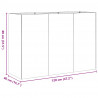 Doniczka Czarna 120x40x80 cm Stal walcowana na zimno