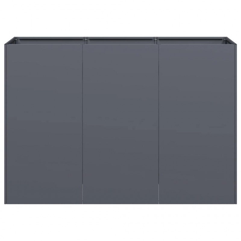 Doniczka Antracyt 120x40x80 cm Stal walcowana na zimno