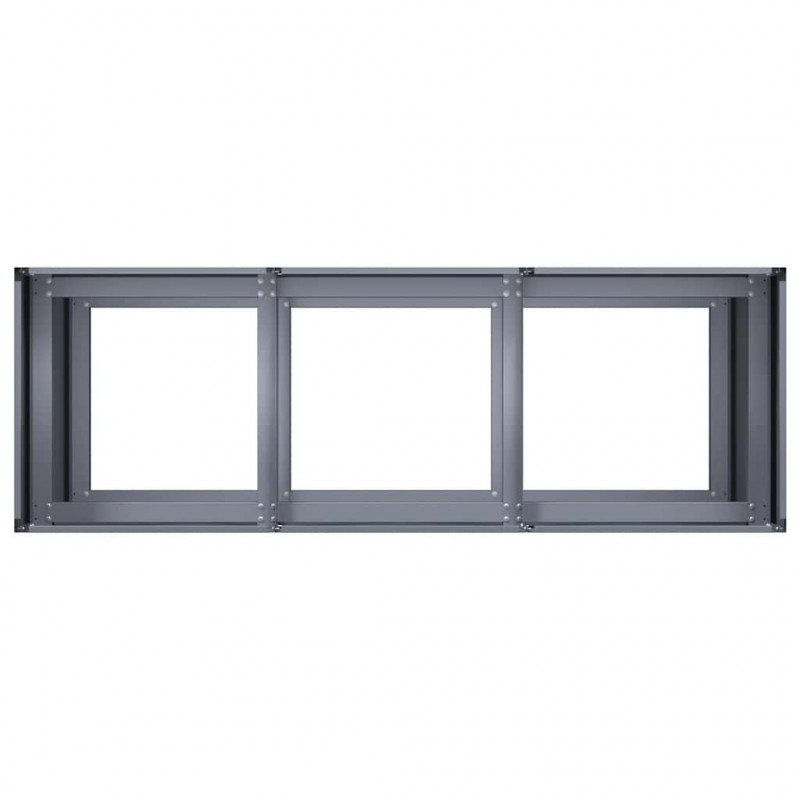 Doniczka Antracyt 120x40x80 cm Stal walcowana na zimno