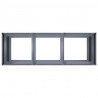 Doniczka Antracyt 120x40x80 cm Stal walcowana na zimno