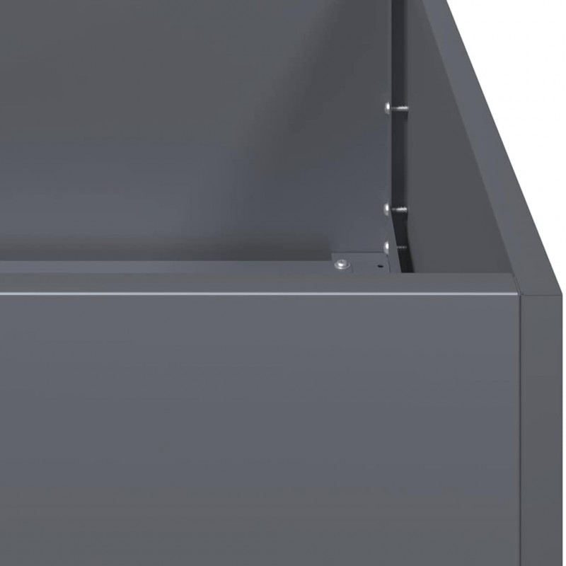 Doniczka Antracyt 120x40x80 cm Stal walcowana na zimno