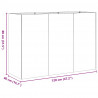 Doniczka Antracyt 120x40x80 cm Stal walcowana na zimno
