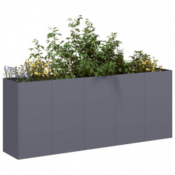Doniczka Antracyt 200x40x80 cm Stal walcowana na zimno