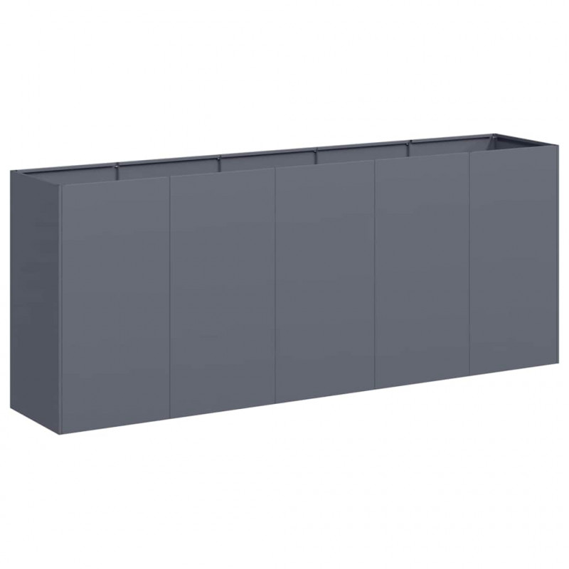 Doniczka Antracyt 200x40x80 cm Stal walcowana na zimno