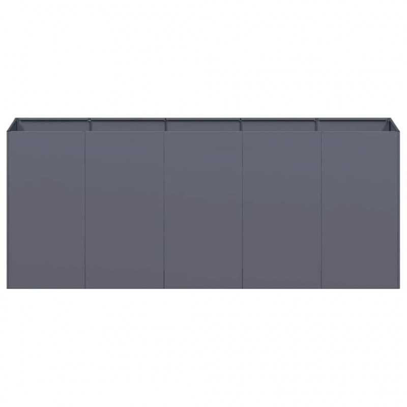 Doniczka Antracyt 200x40x80 cm Stal walcowana na zimno