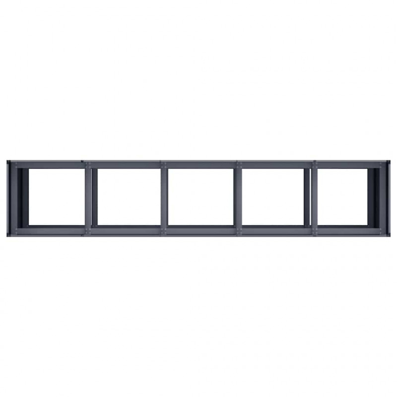 Doniczka Antracyt 200x40x80 cm Stal walcowana na zimno