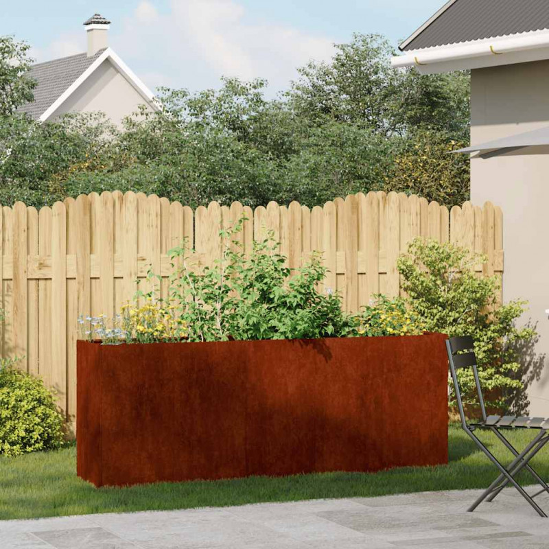 Doniczka Rusty 200x40x80 cm Stal nierdzewna