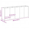 Doniczka Rusty 200x40x80 cm Stal nierdzewna