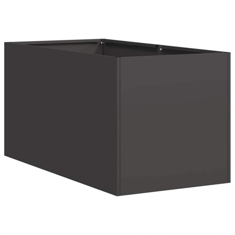 Doniczka Czarna 40x80x40 cm Stal walcowana na zimno
