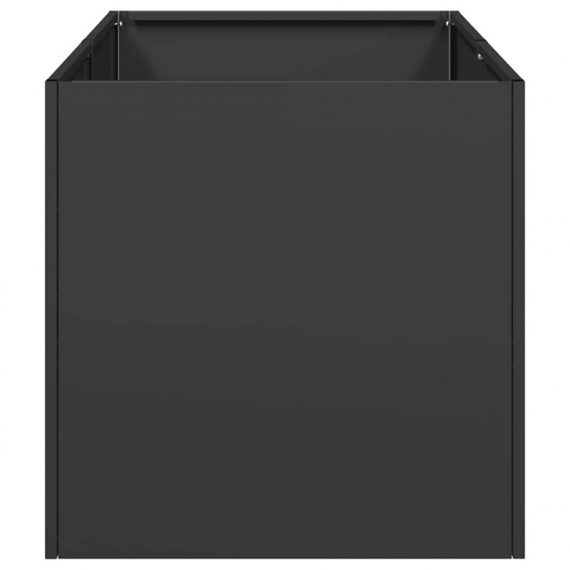 Doniczka Czarna 40x80x40 cm Stal walcowana na zimno