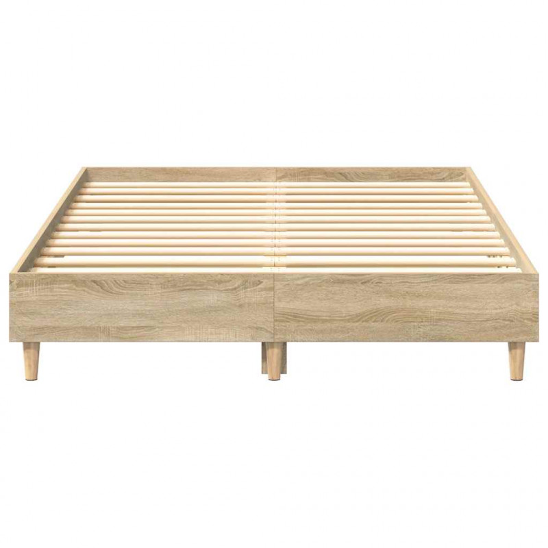 Rama łóżka bez materaca Sonoma Oak 140x190 cm Drewno klejone