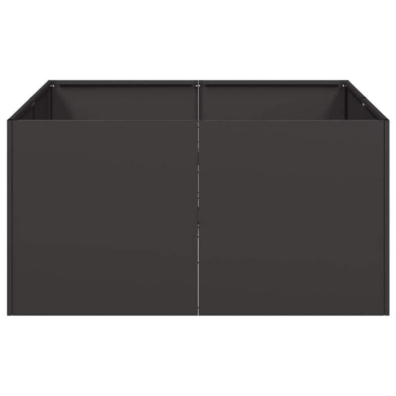 Doniczka Czarna 80x80x40 cm Stal walcowana na zimno