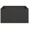 Doniczka Czarna 80x80x40 cm Stal walcowana na zimno