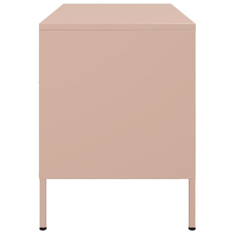 Szafka pod telewizor, różowa, 68x39x50,5 cm, stalowa