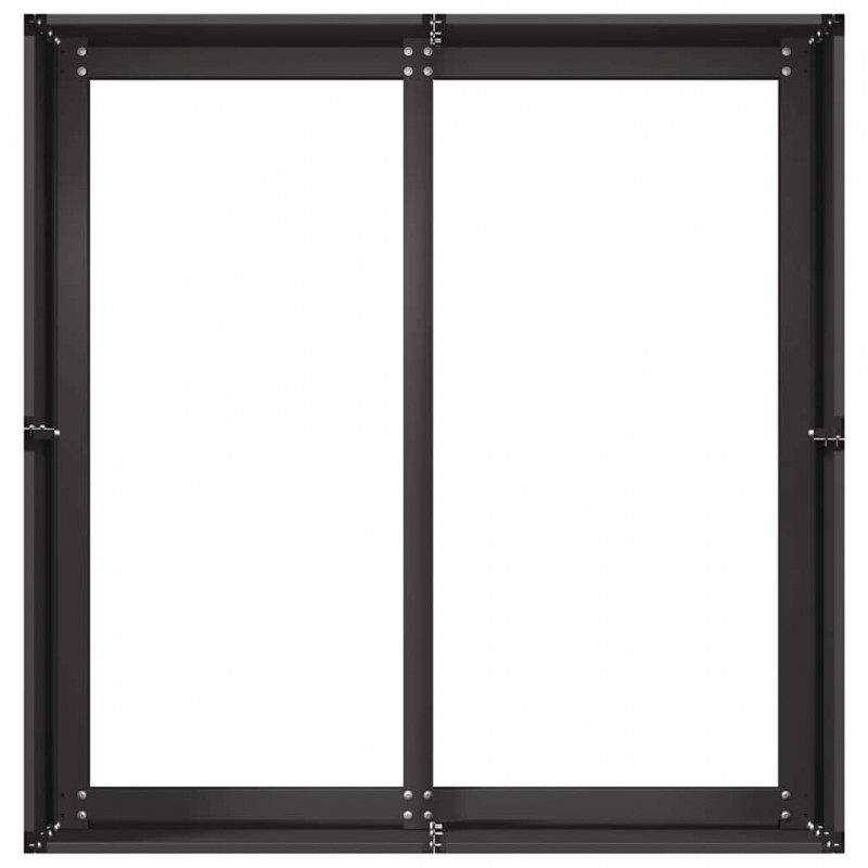 Doniczka Czarna 80x80x40 cm Stal walcowana na zimno