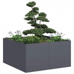 Doniczka Antracyt 80x80x40 cm Stal walcowana na zimno