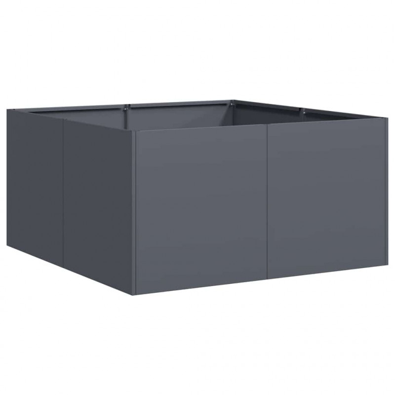 Doniczka Antracyt 80x80x40 cm Stal walcowana na zimno