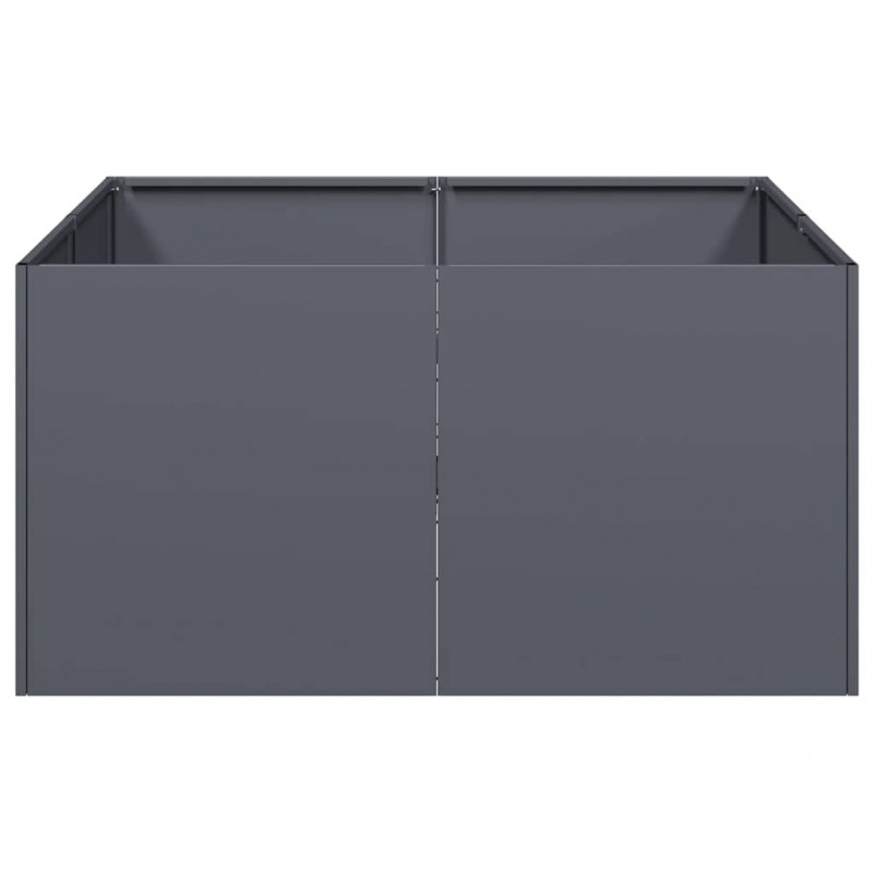 Doniczka Antracyt 80x80x40 cm Stal walcowana na zimno