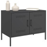 Szafki RTV, 2 szt., czarne, 68x39x50,5 cm, stalowe