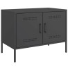 Szafki RTV, 2 szt., czarne, 68x39x50,5 cm, stalowe