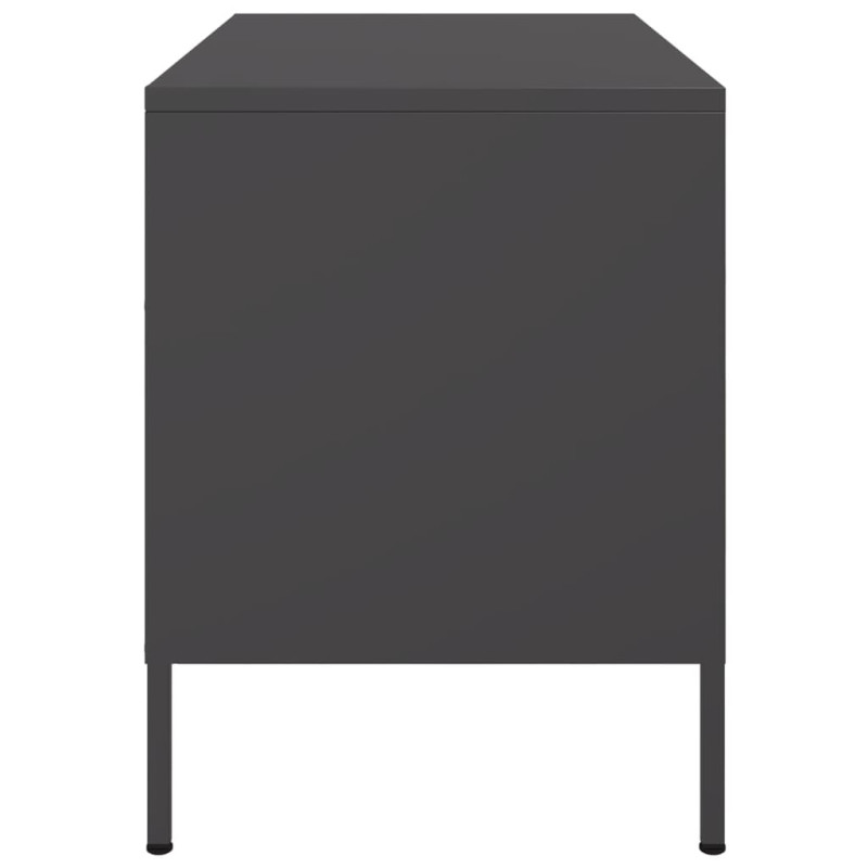 Szafki RTV, 2 szt., czarne, 68x39x50,5 cm, stalowe