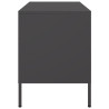 Szafki RTV, 2 szt., czarne, 68x39x50,5 cm, stalowe