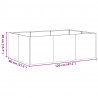 Doniczka Antracyt 120x80x40 cm Stal